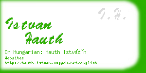 istvan hauth business card